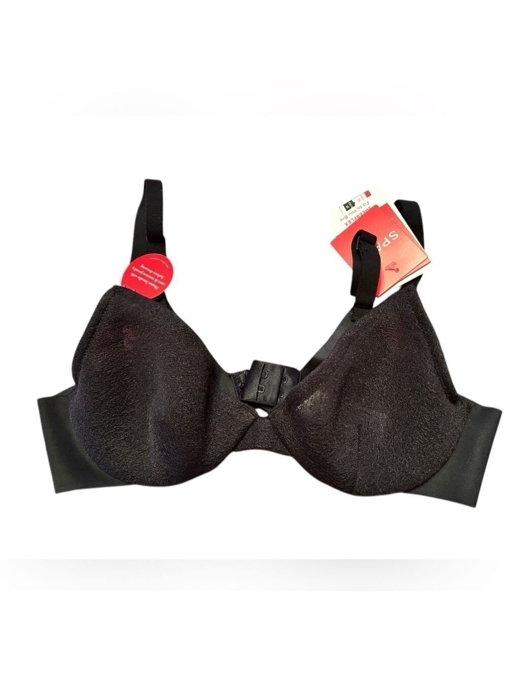 2 TWO SPANX SheerFlex Fit to You Bras Large A-C Very Black 30071R New with Tags - Picture 4 of 7